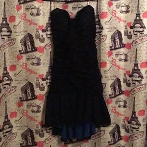 Blue and black dress